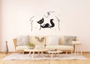 Samolepka na zeď Okouzlující Kočka | 65 x 85 cm | FL 0416 - Obrázek 3
