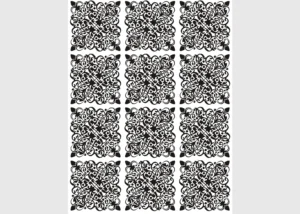 Wall Stickers Flock Squares | 65 x 85 cm | FL 0461