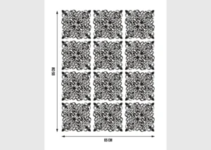 Wall Stickers Flock Squares | 65 x 85 cm | FL 0461 - Image 2