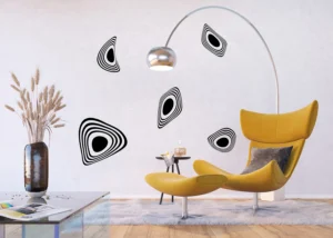 Wall Stickers Black Flock Modern Ornament, 65 x 85 cm, FL 0462 - Image 4