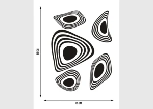 Wall Stickers Black Flock Modern Ornament, 65 x 85 cm, FL 0462 - Image 5