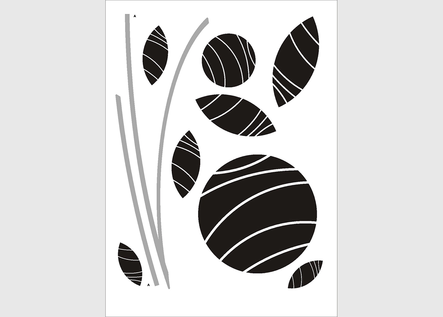 FL_0486-1.webp Wall Stickers Abstract Flowers, 65 x 85 cm, FL 0486