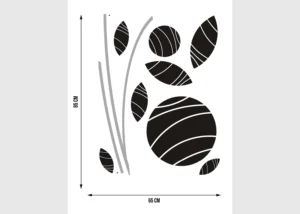 Wall Stickers Abstract Flowers, 65 x 85 cm, FL 0486 - Image 5