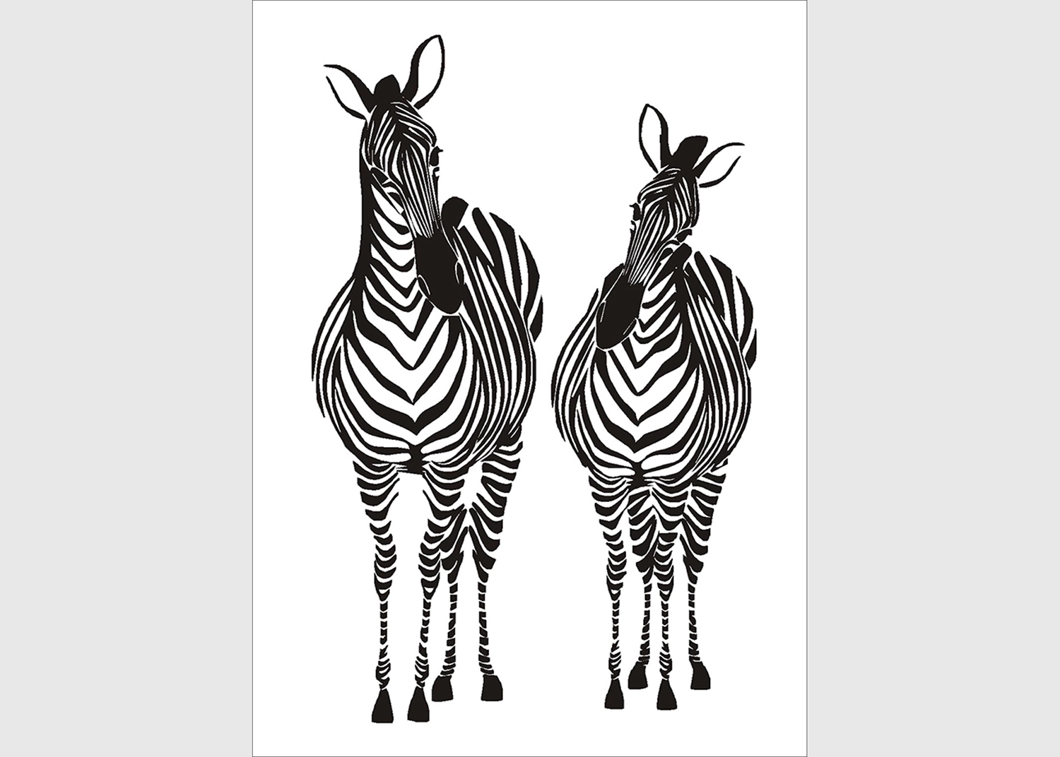 FL_1012-1.webp Wall Stickers Zebra Flock, 65 x 85 cm, FL 1012