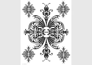 Wall Stickers Flock Ornament | 65 x 85 cm | FL 1013