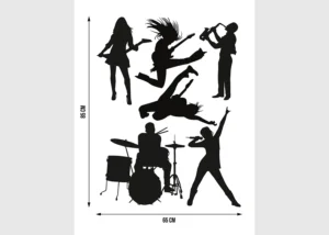 Wall Stickers Rock n Roll Flock, 65 x 85 cm, FL 1014 - Obrázek 5