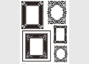 Wall Stickers Flock Frames | 65 x 85 cm | FL 1015