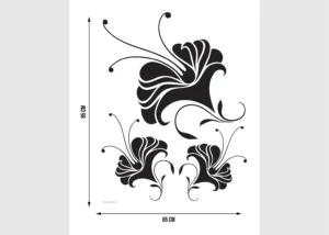 Wall Stickers Flock Nostalgic Flower | 65 x 85 cm | FL 1017 - Image 4