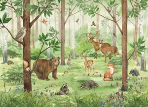 Wall Mural Playful Forest, 375 x 270 cm, FTD5P 3053 - Obrázek 2