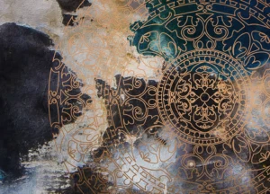 Fototapeta Modré Výpary | Vliesová fototapeta na zed' | 375 x 270 cm | FT5P 352049 - Obrázek 2