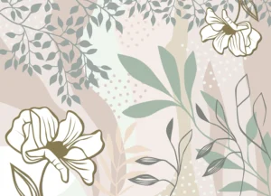 Wall Mural Vector Flowers, 375 x 270 cm, FT5P 352161 - Image 2