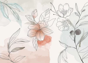 Fototapeta Akvarelové Okvětní Lístky | Vliesová fototapeta na zed' | 375 x 270 cm | FT5P 352279 - Obrázek 2