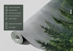 Vliesová fototapeta na zed' Les v Ranní Mlze | 300 x 270 cm | FT4P 5701 - Obrázek 4