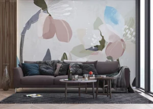 Fototapeta Malované Květy | Vliesová fototapeta na zed' | 375 x 270 cm | FT5P 3041