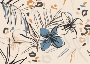 Wall Mural Graphical Florals, 375 x 270 cm, FT5P 3045 - Obrázek 2