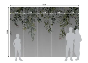 Wall Mural Hanging Watercolor Branches, 375 x 270 cm, FT5P 3049 - Obrázek 4