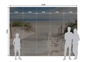 Wall Mural Beach Path, Premium Non-woven Wallpaper, 375 x 270 cm, FT5P 3059 - Image 8