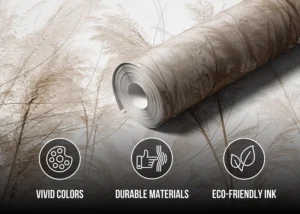 Wall Mural Pampas Garden, Premium Non-woven Wallpaper, 375 x 270 cm, FT5P 3063 - Image 8