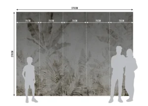 Wall Mural Leaves Prints, Premium Non-woven Wallpaper, 375 x 270 cm, FT5P 3071 - Image 11