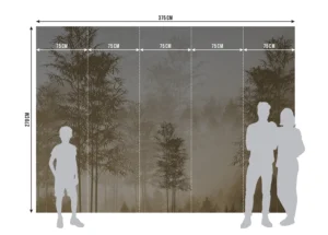 Fototapeta Sépiový Les | Vliesová fototapeta na zed' | 375 x 270 cm | FT5P 3077 - Obrázek 11