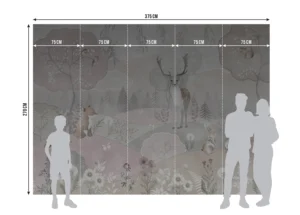 Wall Mural Pastel Forest, 375 x 270 cm, FT5P 3087 - Image 5