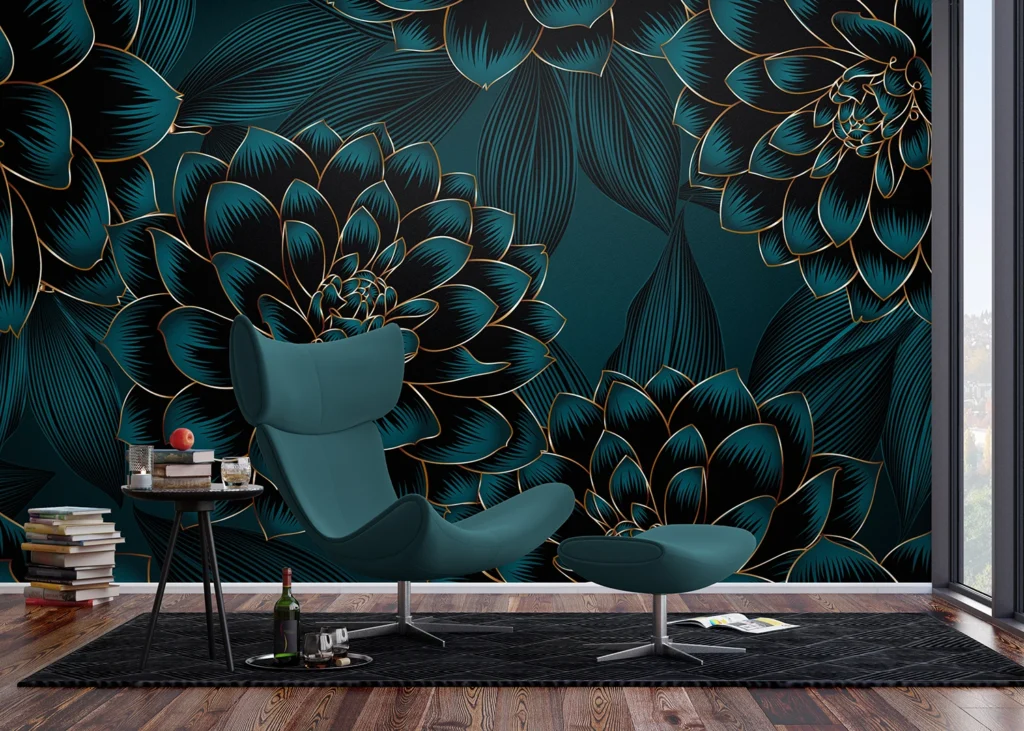 Wall Mural Night Dahlia, 375 x 270 cm, FT5P 3097