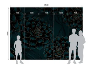 Fototapeta Noční Dahlie | Vliesová fototapeta na zed' | 375 x 270 cm | FT5P 3097 - Obrázek 7