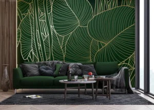 Wall Mural Golden Green, 375 x 270 cm, FT5P 3099 - Obrázek 4