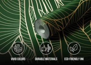 Wall Mural Golden Green, 375 x 270 cm, FT5P 3099 - Obrázek 5