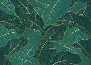 Wall Mural Emerald Leaves, 375 x 270 cm, FT5P 352005 - Obrázek 2