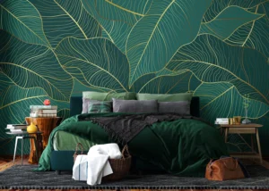 Wall Mural Emerald Leaves, 375 x 270 cm, FT5P 352005 - Obrázek 4