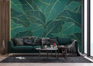 Wall Mural Emerald Leaves, 375 x 270 cm, FT5P 352005 - Obrázek 3