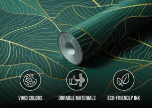 Wall Mural Emerald Leaves, 375 x 270 cm, FT5P 352005 - Obrázek 5