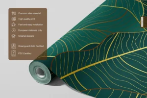 Wall Mural Emerald Leaves, 375 x 270 cm, FT5P 352005 - Obrázek 6