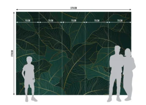 Wall Mural Emerald Leaves, 375 x 270 cm, FT5P 352005 - Obrázek 7