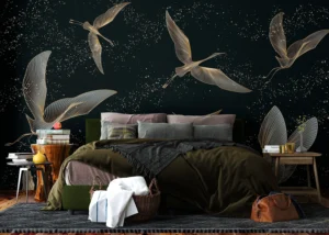 Wall Mural Golden Cranes, 375 x 270 cm, FT5P 352011 - Obrázek 4