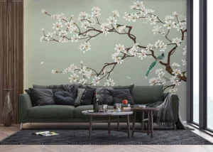 Wall Mural Green Chinoiseri, Premium Non-woven Wallpaper, 375 x 270 cm, FT5P 352027 - Image 5