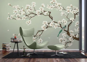 Fototapeta Zelený Chinoiseri | Vliesová fototapeta na zed' | 375 x 270 cm | FT5P 352027