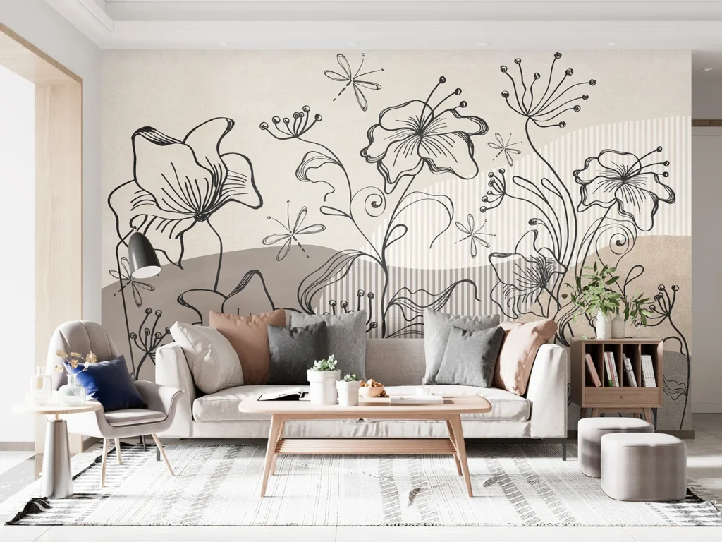 Wall Mural Abstract Botanical Flow, 375 x 270 cm, FT5P 352075