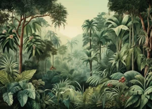 Wall Mural Watercolor Jungle, 375 x 270 cm, FT5P 352081 - Obrázek 2