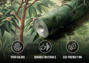 Wall Mural Watercolor Jungle, 375 x 270 cm, FT5P 352081 - Obrázek 6