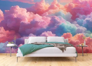 Wall Mural Pastel Clouds, Premium Non-woven Wallpaper, 375 x 270 cm, FT5P 352085