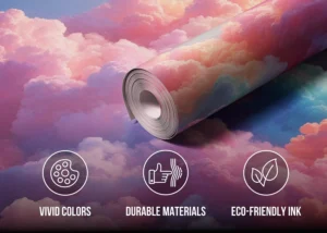 Wall Mural Pastel Clouds, Premium Non-woven Wallpaper, 375 x 270 cm, FT5P 352085 - Image 4