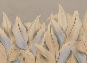 Fototapeta Béžová - Zlaté Palmy | Vliesová fototapeta na zed' | 375 x 270 cm | FT5P 352091 - Obrázek 2