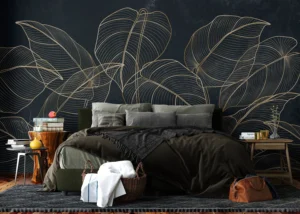 Fototapeta Zlaté Botanické Linie | Vliesová fototapeta na zed' | 375 x 270 cm | FT5P 352095 - Obrázek 3