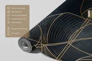 Wall Mural Golden Botanical Lines, 375 x 270 cm, FT5P 352095 - Obrázek 6