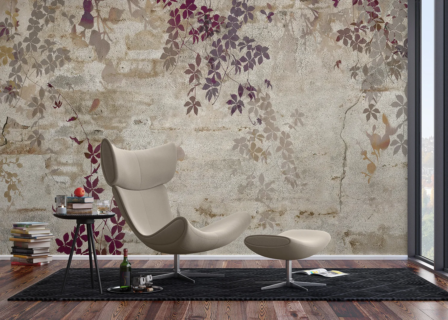 FT5P_352147_INTERIOR_2-1.webp Fototapeta Grunge Botanické Pozadí | Vliesová fototapeta na zed' | 375 x 270 cm | FT5P 352147 - Obrázek 1
