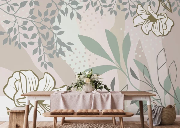Wall Mural Vector Flowers, 375 x 270 cm, FT5P 352161