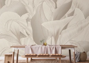 Wall Mural Subtle Leaf Tapestry, Premium Non-woven Wallpaper, 375 x 270 cm, FT5P 352165