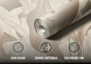 Wall Mural Subtle Leaf Tapestry, Premium Non-woven Wallpaper, 375 x 270 cm, FT5P 352165 - Image 3